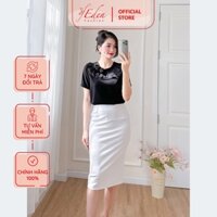 Áo kiểu nữ công sở dáng suông cổ bèo thời trang - Eden Fashion Store - ASM241
