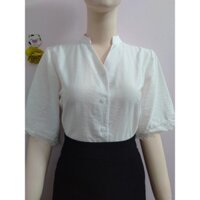 Áo kiểu nữ trắng tay lỡ cổ tàu