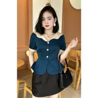 ÁO KIỂU T291 BÈO CỔ DỄ THƯƠNG