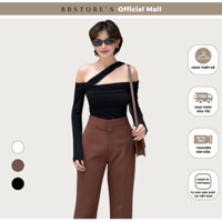 Áo Kiểu Tay Dài Trễ Vai Dáng Ôm Chất Thun Ánh Kim BBSTORE’S  -A3974T
