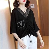 ÁO KIỂU THUN PHỐI REN CAO CẤP