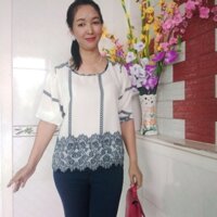Áo Kiểu Trung Niên Nữ sang trọng tặng mẹ, tặng cô, chất Lụa Mango cao cấp