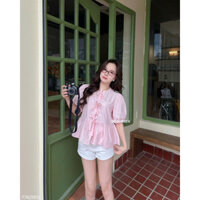 Áo Kiểu Vải Baby Doll Buộc Nơ XONXEN SHOP Mã  A776