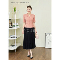 Áo ký giả nữ cao cấp 2 màu sang chảnh, áo nữ mùa thu, áo mặc đi làm, áo ký giả tay lỡ