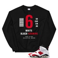 Áo Label Crew, Jordan 6 Retro Carmine Unisex Sweatshirt