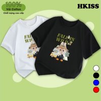 Áo Labubu Cho Bé Cotton H-Kiss Áo Thun Labubu Cotton Phom Rộng Cho Trẻ Con Em Bé Trai Gái 10 - 32Kg