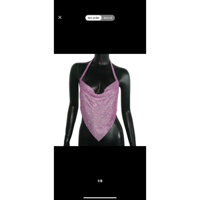 áo lấp lánh đính đá cổ đổ