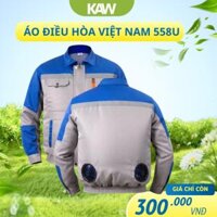 [Áo Lẻ] Áo Điều Hòa Việt Nam Cao Cấp 558U Xanh Da Trời – Áo Quạt Làm Mát Thoáng Khí, Giảm Nhiệt Nhanh Cho Mùa Nóng
