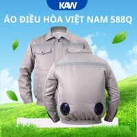 [Áo Lẻ] Áo Điều Hòa Việt Nam 558Q Màu Xám Cao Cấp – Áo Quạt Làm Mát Bền Bỉ, Thoáng Khí, Chống Nóng Hiệu Quả