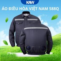 [Áo Lẻ] Áo Điều Hòa Việt Nam 558Q Xanh Than Cao Cấp – Áo Quạt Làm Mát Thoáng Khí, Giảm Nhiệt Nhanh Cho Lao Động