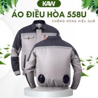 [Áo Lẻ] Áo Điều Hòa Việt Nam Cao Cấp 558U Xám Than – Áo Quạt Làm Mát Bền Bỉ, Thoáng Khí, Giảm Nhiệt Hiệu Quả