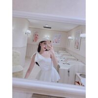 Áo lệch vai nơ xinh