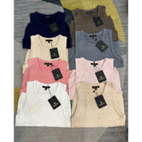 Áo len 3 lỗ Massimo Dutti dệt kim cao cấp