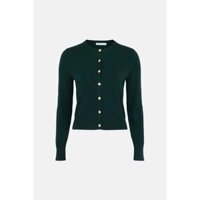 Áo len cài khuy màu xanh rêu đậm