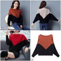 Áo len cánh dơi phối màu sang choảnh GAL0003