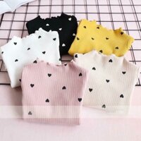 Áo len cao cổ bé gái
