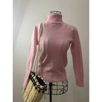 Áo len cao cổ hồng