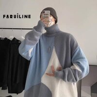 🔥Áo len cao cổ🔥Áo Len Dài Tay Cổ Lọ Thời Trang Thu Đông Cho Nam Áo len nam giả Cashmere Áo len dưới cùng của nam giới