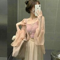 Áo len Cardigan mỏng lưới trong suốt nhẹ nhàng mùa hè dành cho nữ