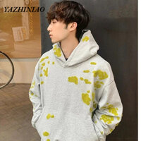 Áo len cardigan nam YAZHINIAO phiên bản Hàn Quốc theo xu hướng áo khoác sáng tạo họa tiết rêu đơn giản