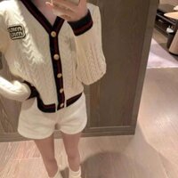 Áo len cardigan nữ cài khuy dáng ngắn, áo cardigan len nữ siêu xinh