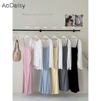 Áo len Cardigan xẻ lưng dài tay gợi cảm Bộ hai mảnh