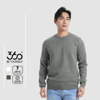 Áo len cashmere 360 Boutique trơn màu trắng xanh kiểu dáng basic cố tròn giữ nhiệt tốt - ALEOL432