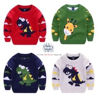 Áo len cho bé trai WELLKIDS họa tiết khủng long trẻ em siêu ấm 2025