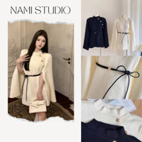 Áo len choàng cánh rơi phong cách tiểu thư sang chảnh