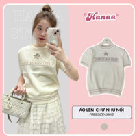 Áo Len Chữ Nhũ Ngôi Sao Thêu Nổi Hàng QC