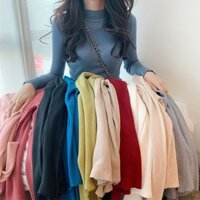 Áo Len Cổ 3 phân, chất liệu Len QC pha lông chất lượng form ôm cực đẹp, Áo Len Nữ Đẹp