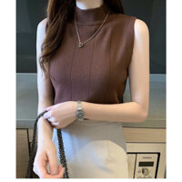 Áo len cổ 3 phân sát nách, áo len nữ cổ 3 phân sát nách, áo len mỏng sát nách cổ 3 phân