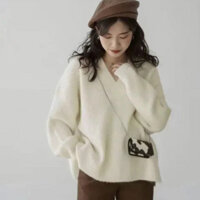 Áo Len Cổ Chữ V Áo khoác nữ mẫu mới năm 2024