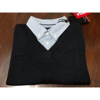 Áo len cổ giả sơ mi