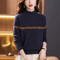 Áo Len Cổ Lọ Dáng Rộng Thời Trang Thu Đông Mới 2023 Cho Nữ