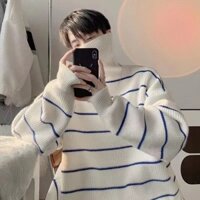 Áo Len Cổ Lọ Họa Tiết Kẻ Sọc Thời Trang Hàn Quốc Dễ Thương Cho Nam áo sweater unisex áo len cổ lọ áo sweater form rộng