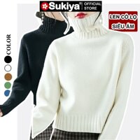 Áo Len Cổ Lọ Nữ SUKIYA Dáng Suông Rộng Chất Len Dày Dặn Mẫu mới 2024 AL87