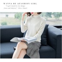 Áo len cổ lửng mẫu mới thu đông mềm mịn co giãn thời trang thanh lịch phong cách Hàn Quốc LILA VNN17