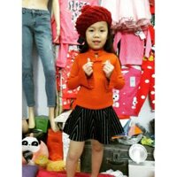 Áo len cổ nơ tay xòe bé gái 165k