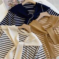 Áo len cộc kèm khăn choàng