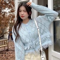 Áo LEN CROPTOP 3 MÀU ZICZAC HOẠ TIẾT SIÊU DỄ THƯƠNG