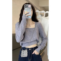 Áo len croptop
