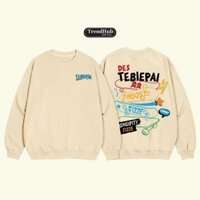 Áo len dài tay cổ tròn unisex TH-T Matabi Pie chất lông cừu dày mịn cho phong cách thể thao