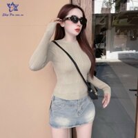 Áo Len Dài Tay Sọc Gân Chất Len Đanh Lì, Kiểu Dáng Mới Lạ Trẻ Trung QC PG71 Shop Pro