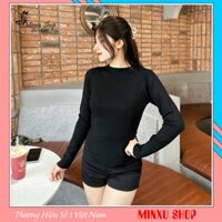 Áo Len Dài Tay Vạt Lệch Chất Len Mịn Đanh Lì, Kiểu Dáng Mới Lạ Trẻ Trung QC Minxu Shop PG72