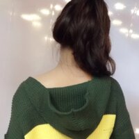 Áo len đan có mũ