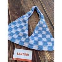 Áo len đan móc thủ công Santori mẫu 2 ( Có mút ngực)