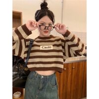 Áo len dáng croptop Hàn Quốc xinh