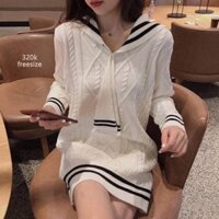 Áo len dáng dài thuỷ thủ