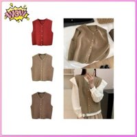 Áo len dệt kim cho nữ Áo ghi lê hợp thời trang cho văn phòng mua sắm ngoài trời đường phố